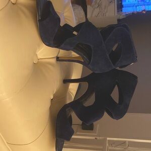 Navy suede heels size 7